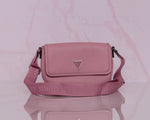 Bolsa Guess crossbody rosa palo