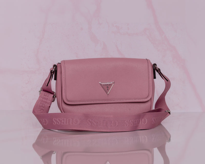 Bolsa Guess crossbody rosa palo