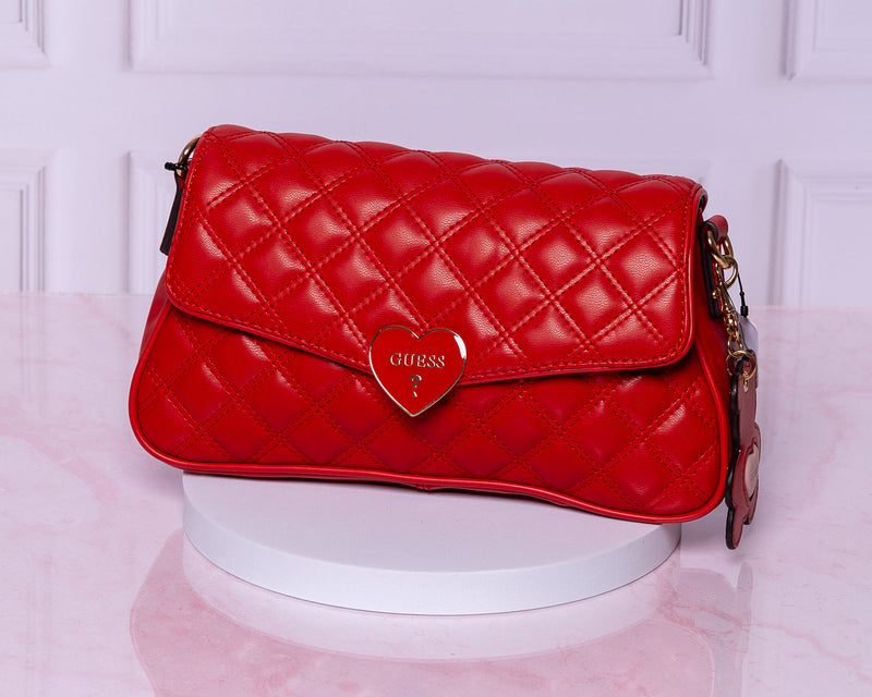 Bolso Guess acolchado con detalle corazón