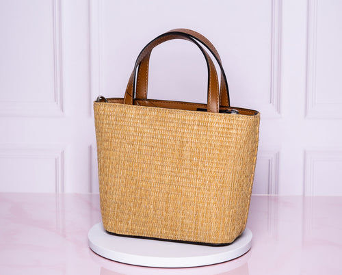 Bolso Guess mini tote de rafia