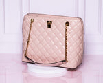 Bolso tote Guess acolchado rosa nude